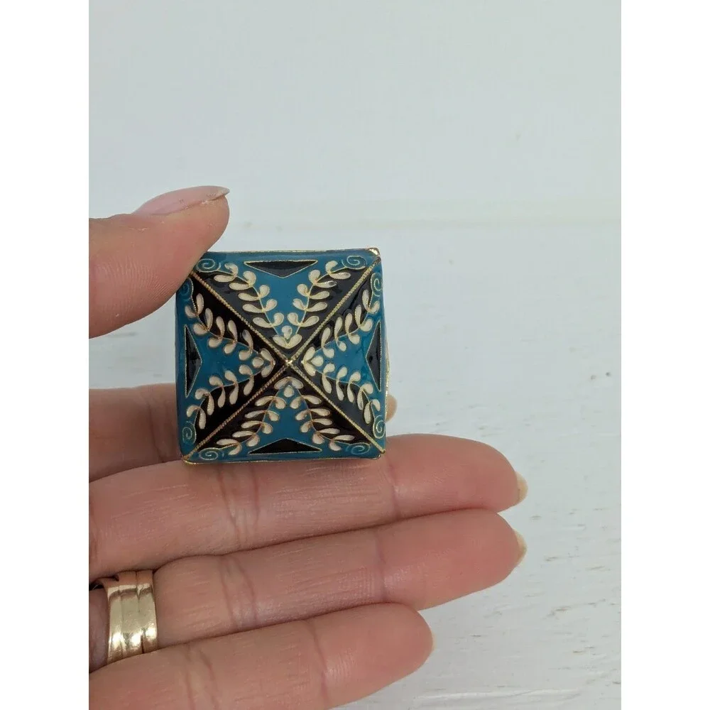 Crate And Barrel Cloisonne Dreidel Ornament Jewish Holiday Celebration - Picture 4 of 5